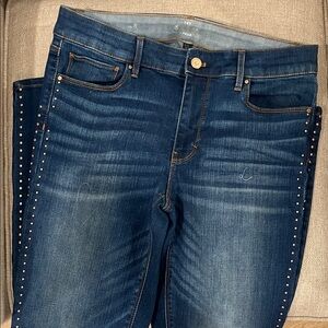 White House Black Market, The Slim Ankle Jeans with side stud detailing